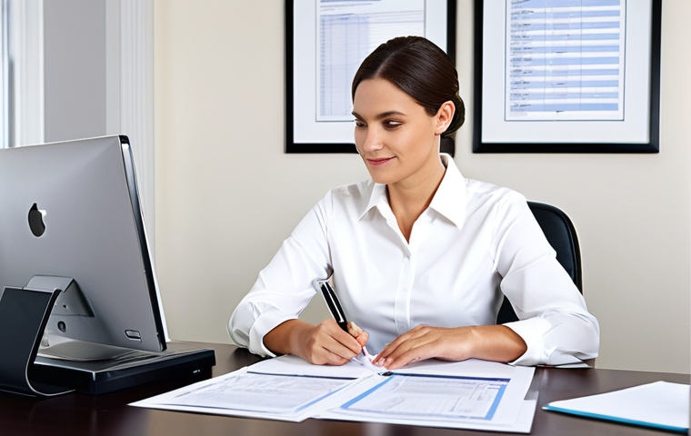 보험계리사와 보험금 지급 프로세스 - **

"A diverse team of actuaries in a modern office setting, analyzing data on large monitors, fully...