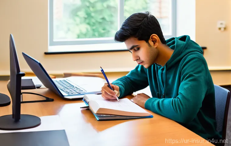 보험계리사 자격증 공부 방법 - **Prompt: Dedicated Actuarial Student Immersed in Study**
"A bright, serene indoor setting, poss...