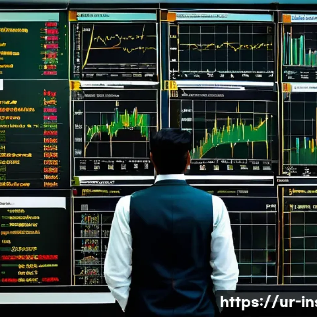 보험계리사 취업 준비 가이드 - A professional insurance actuary of South Asian descent, wearing formal business attire with a subtl...