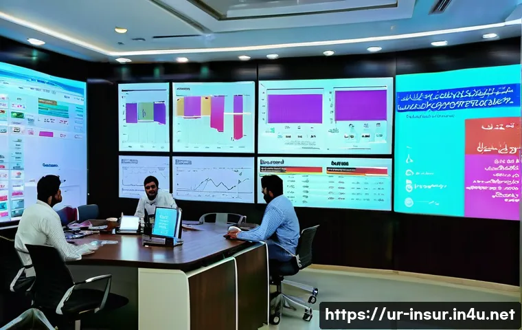 보험계리사와 IFRS 17 - A professional insurance office setting in Karachi, Pakistan, showcasing a diverse team of Urdu-spea...