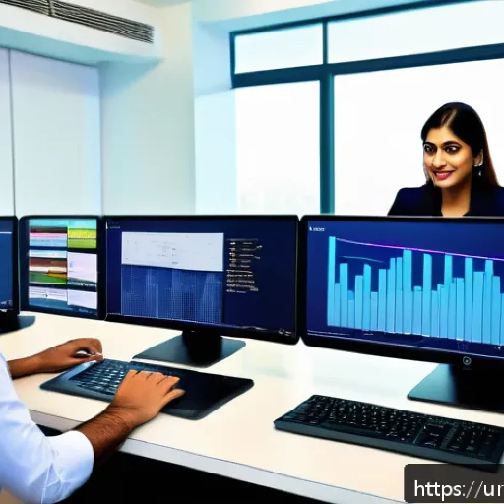 보험계리사와 보험 통합 관리 - A modern office scene in Karachi featuring a diverse team of professionals using advanced automated ...
