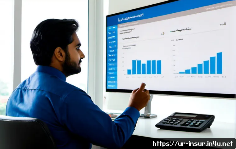 Home 17 보험계리사와 AI 보험 분석 도구 - Photorealistic Pakistani insurance actuary in modest professional attire reviewing risk charts on a ...